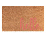 Matching "hello" Welcome Door Mat - Pink Door Wreaths