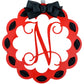 Monogram Door Hanger | Red and Black Mother's Day Gift | Personalize Me! - Pink Door Wreaths