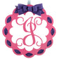 Monogram Door Hanger | Red and Black Mother's Day Gift | Personalize Me! - Pink Door Wreaths