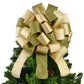 Moss Green Ivory and Gold Christmas Tree Bow - Pink Door Wreaths