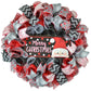 Peeking Santa Claus Wreath - Christmas Mesh Outdoor Front Door Wreath - Pink Door Wreaths