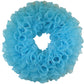 Plain Wreath Base Already Made - Mesh Everyday Wreath to Decorate DIY - Starter Add Bow, Ribbons on Your Own - Premade (Non-Metallic Turquoise) - Pink Door Wreaths
