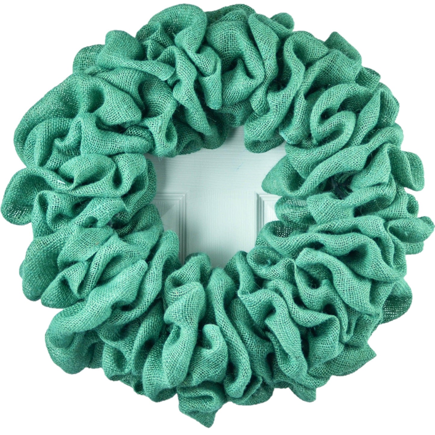 Blue Grey Plain Burlap Wreath Already Made - Everyday Wreath to Decorate DIY - Add Bow, Ribbons on Your Own - Premade - Pink Door Wreaths