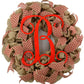 Red Chevron Burlap Monogram wreath | LOTS of colors!! - Pink Door Wreaths