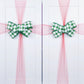 Red Emerald White Buffalo Check Christmas Tree Bow - Present Bow - Pink Door Wreaths