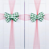 Red Emerald White Buffalo Check Christmas Tree Bow - Present Bow - Pink Door Wreaths