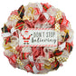 Santa Claus Wreath - Don't Stop Believing Christmas Front Door Wreaths - Outdoor Decor - White Red Black Gold - Pink Door Wreaths