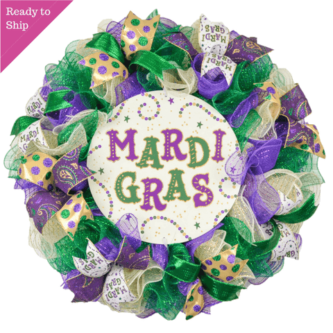 Mardi Gras Decor, Mardi Gras Garland, Mardi Gras, Garland, Wreath