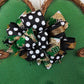 St Patricks Day Clover Wreath - Shamrock Grapevine Wreath - St. Patrick's Day Door Hanger Oversized Bow Polka Dot Burlap Door Decor; Green White Black - Pink Door Wreaths