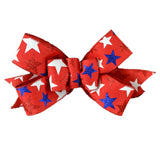 Stars Fourth of July Royal Blue White Red Add On Wreath Bow - Wreath Embellishment for Already Made Wreath - Pink Door Wreaths