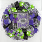 Trick or Treat Frankenstein Halloween Wreaths - Front Door Decorations - Pink Door Wreaths