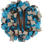 Turquoise and Brown Monogram Door Wreath | LOTS of colors! - Pink Door Wreaths