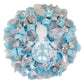 Winter Snowman Wreaths - Aqua Silver Snowflake Cold Front Door Wreath - Outdoor Christmas Decor - White Turquoise Blue Silver - Pink Door Wreaths