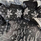 Winter Wreath - It's the Most Wonderful Time of the Year Christmas Mesh Outdoor Front Door Wreath; White Black Grey Silver - Pink Door Wreaths